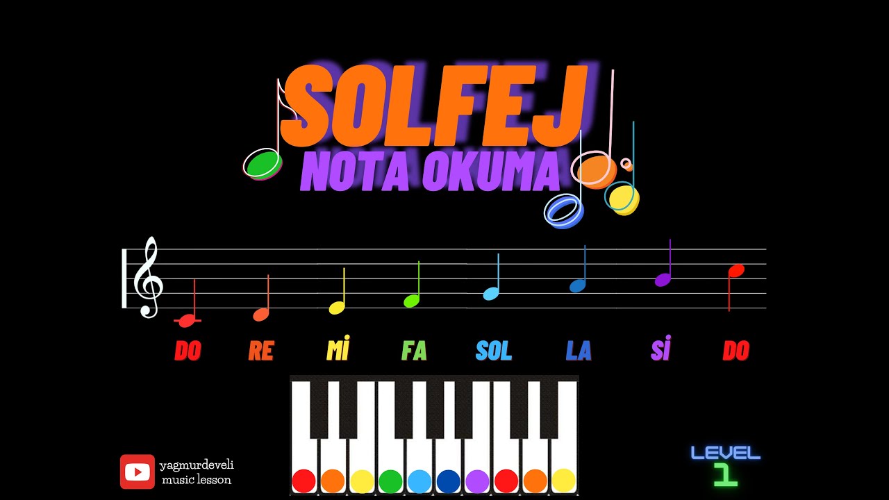 Musical Notes 𝄞 Renklerle Nota Eğitimi-1 ♫