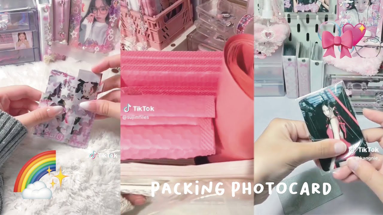 packing kpop photocards || asmr tiktok compilation 🎄🪭