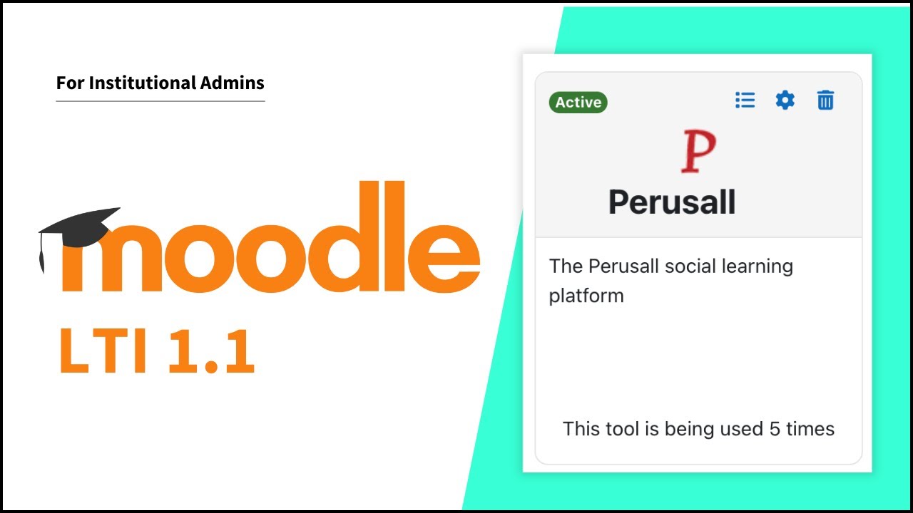 Integrating Moodle LTI 1.1 with your Perusall | Part 1 (Install & Launch)