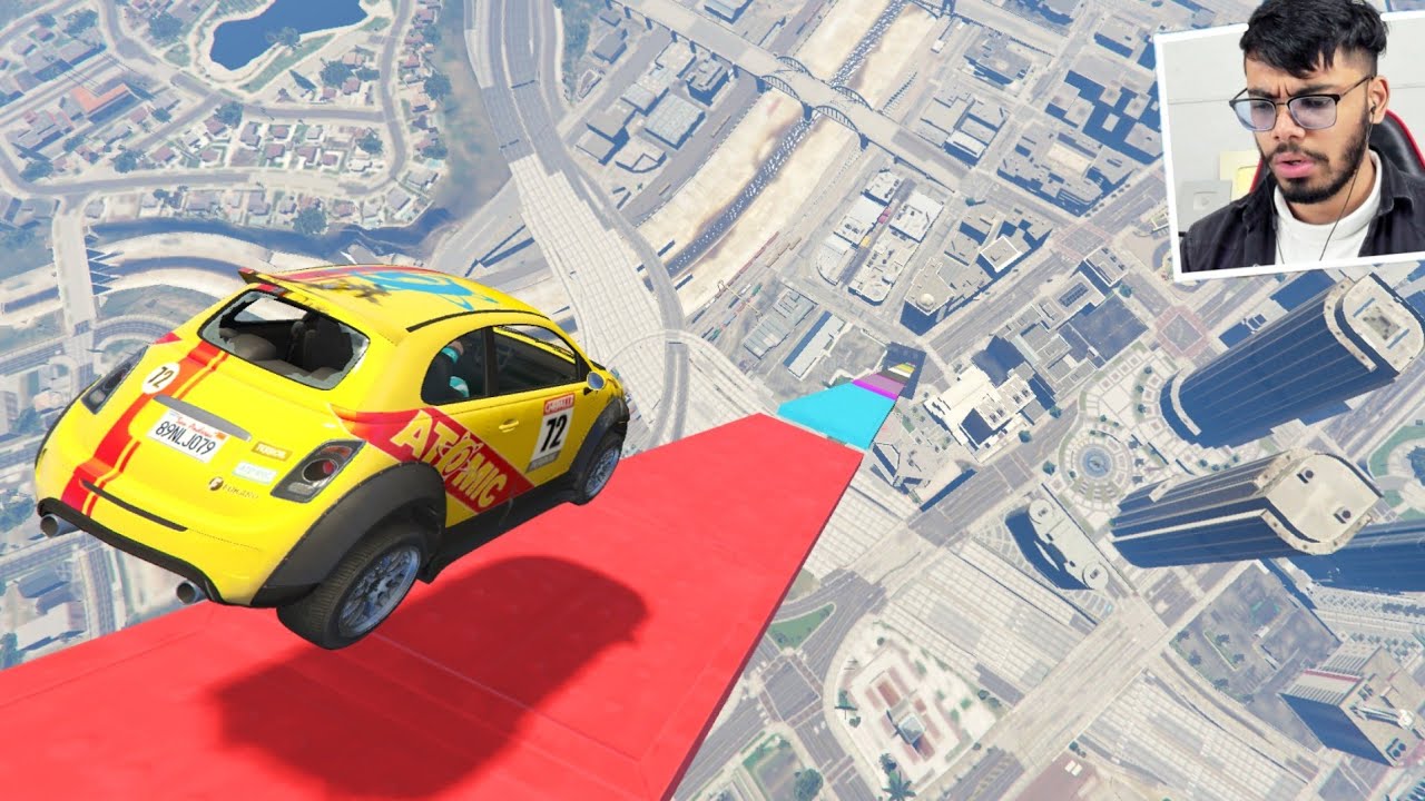 Invisible Car Parkour 776.776% People Become Pagal After This Race in GTA 5!