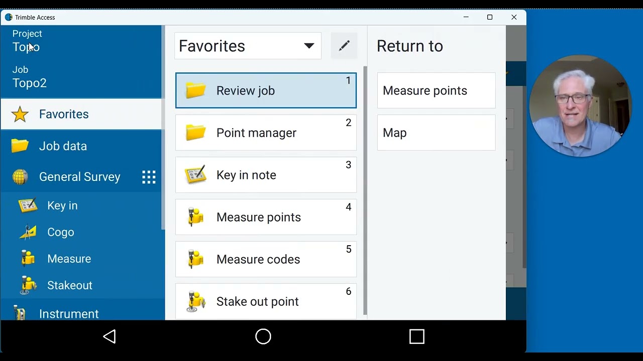 Starting a Base Rover RTK Survey With a Here Position in Trimble Access