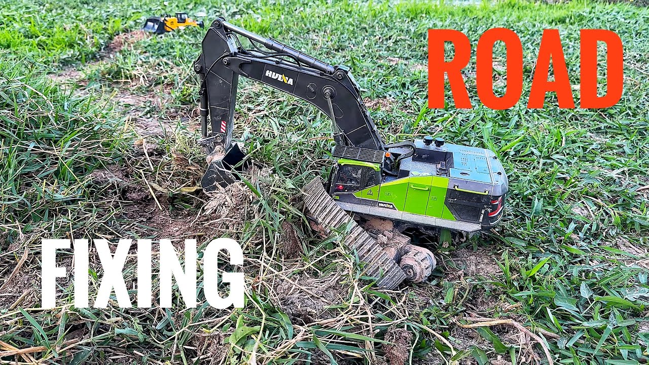 Excavator Building a New Road with ASMR | RC Truck Lab