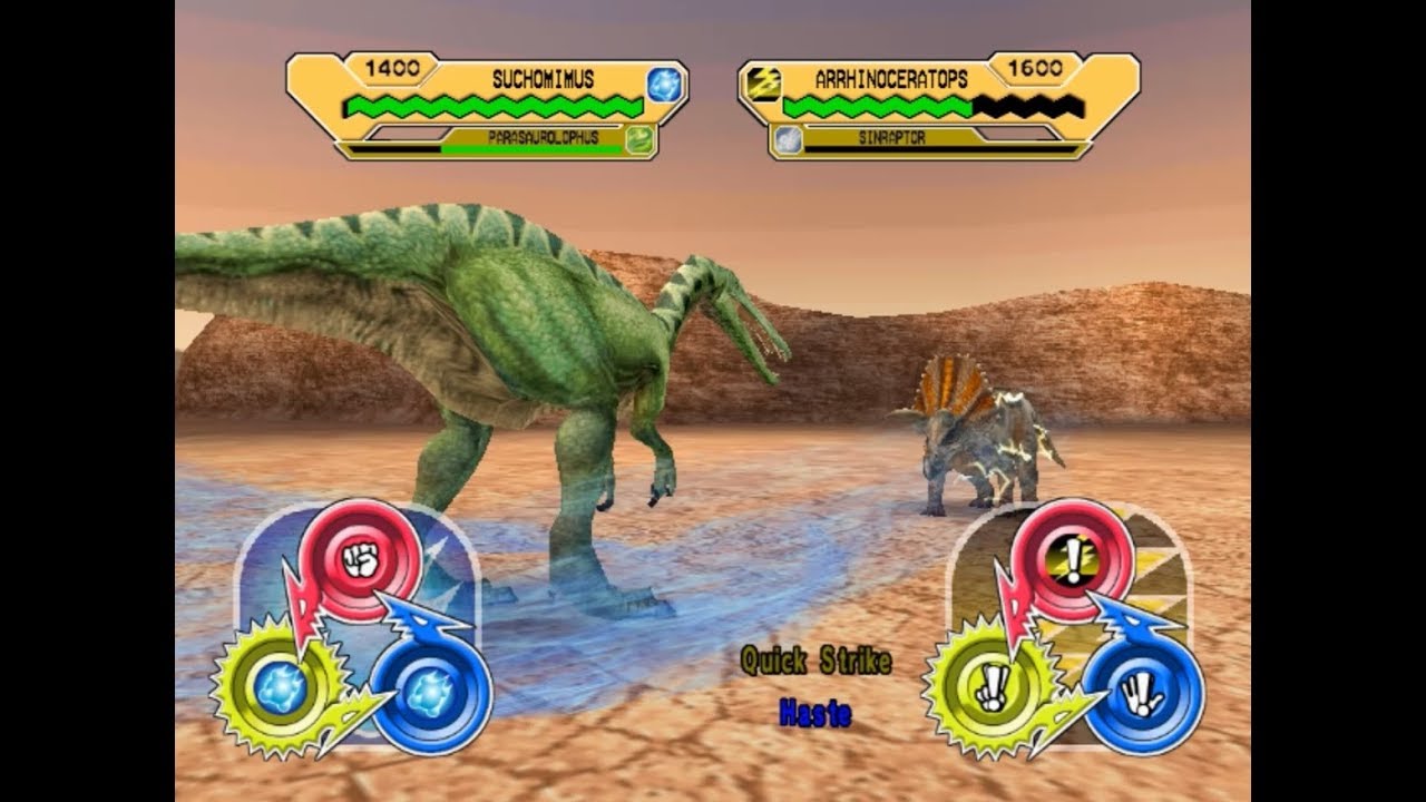 Dinosaur King Arcade Game 恐竜キング - Suchomimus VS the Alpha Fortress [Easy]