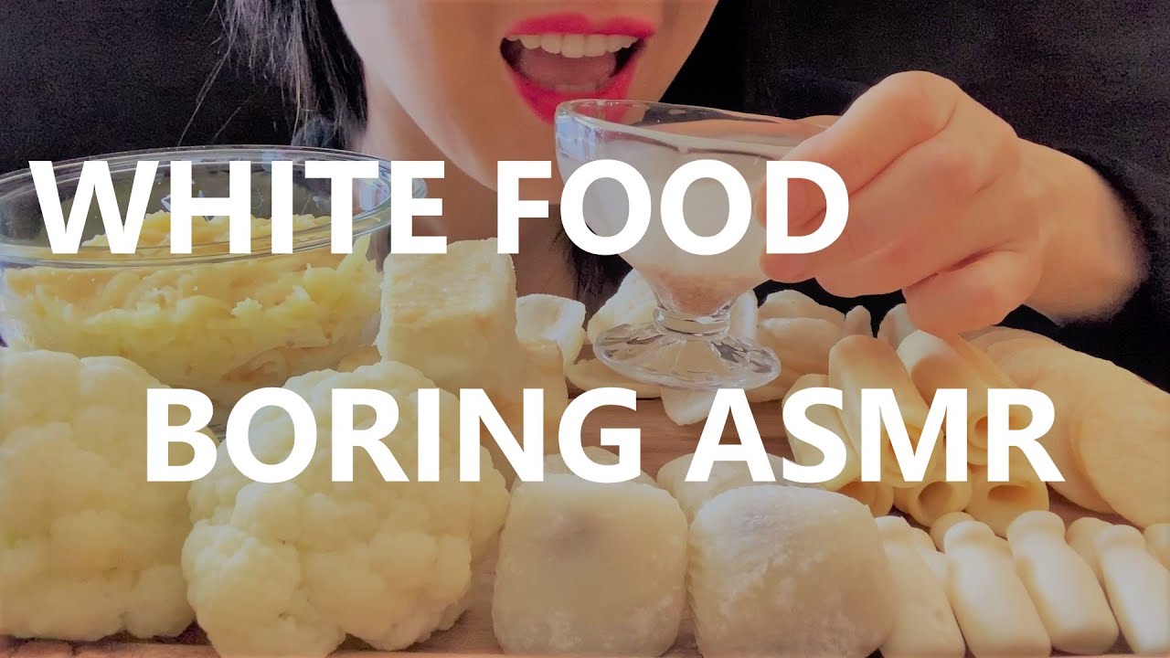 ASMR | WHITE FOOD| MOCHI| CREAM PASTA| MILK LOLLY| TOFU|CAULIFLOWER|식혜| 크림파스타| 찹쌀떡| MISS100COOKIE