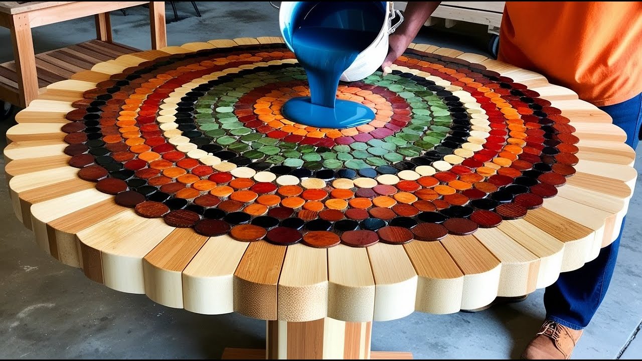 Using Hundreds Of Small Bamboo Tubes Combined With Epoxy Glue And Wood To Create A Masterpiece.