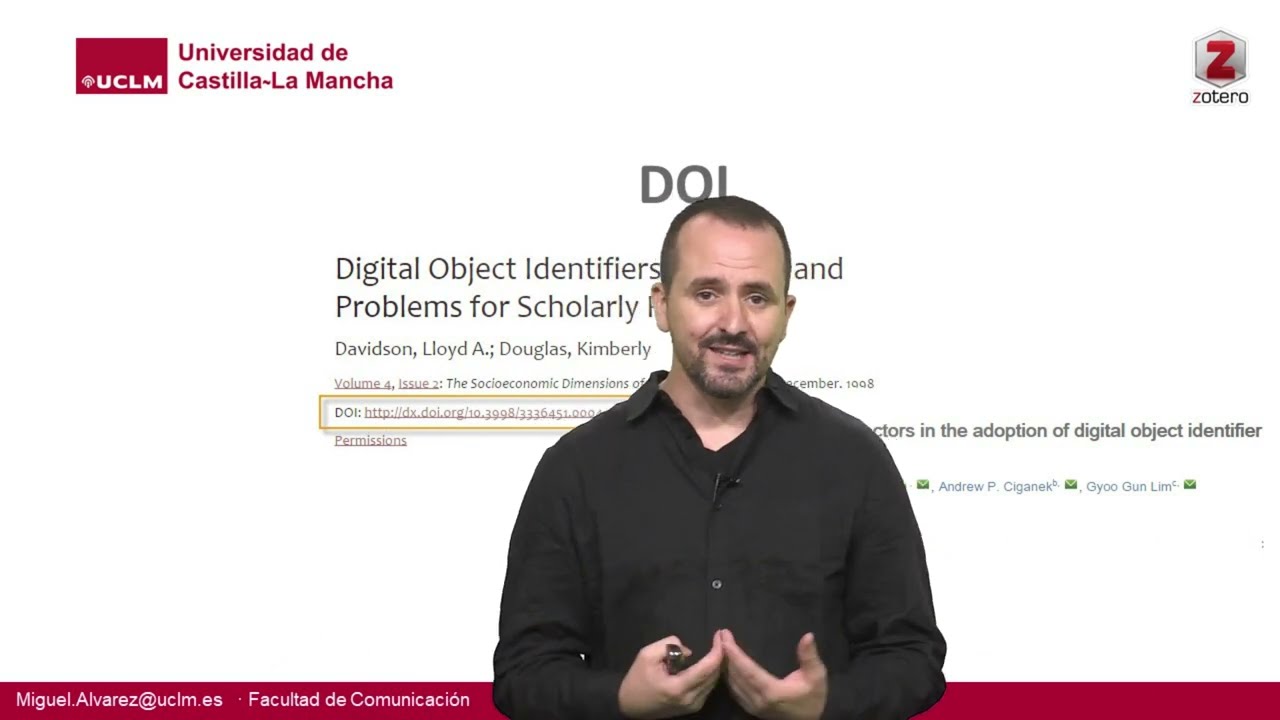 Curso de Zotero: software de gestión bibliográfica (5 de 40). Cómo Añadir fuentes usando DOI o ISBN.