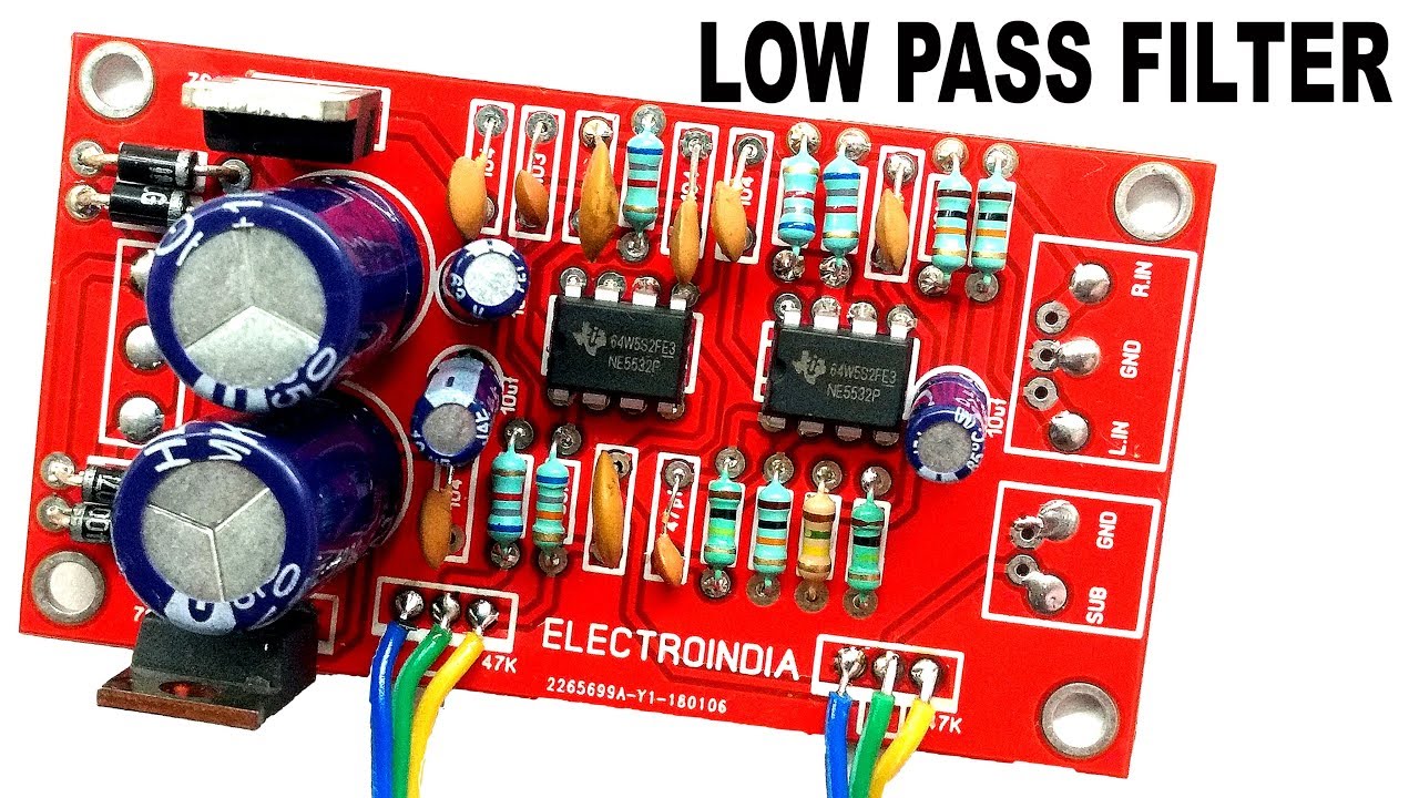 How to Make Low Pass Filter for Subwoofer with NE5532 IC | DIY ( ELECTROINDIA )
