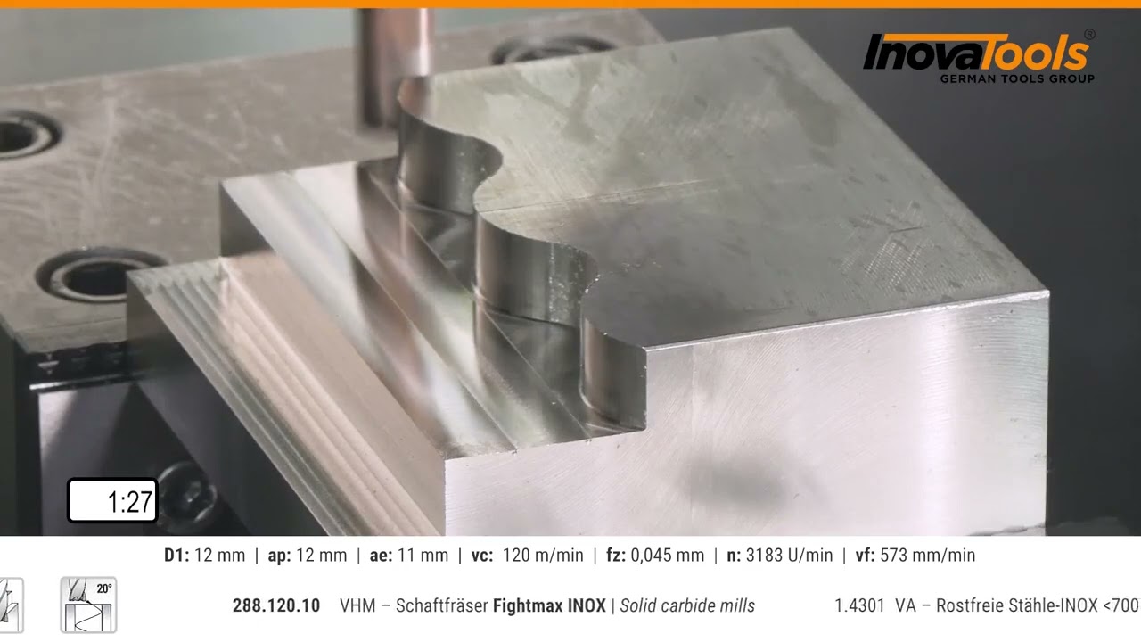 InovaTools / 288 120 10 – VHM – Keményfém maró Fightmax INOX / Tiger-Tools
