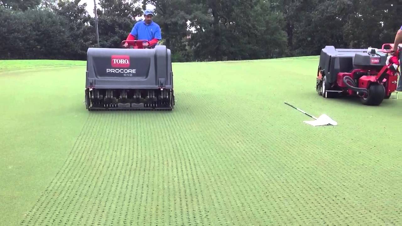 Solid tine aeration