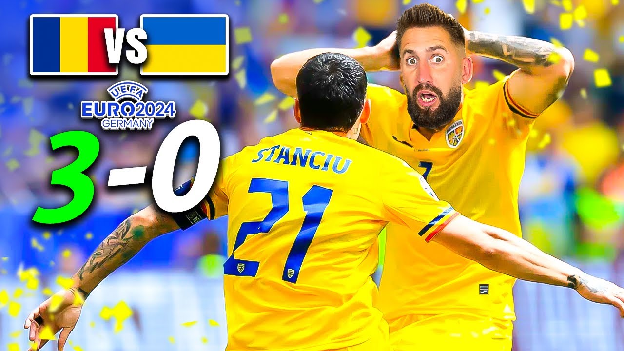 ROMANIA - UCRAINA 3-0 EURO 2024 | AM SARBATORIT ALATURI DE NATIONALA ROMANIEI