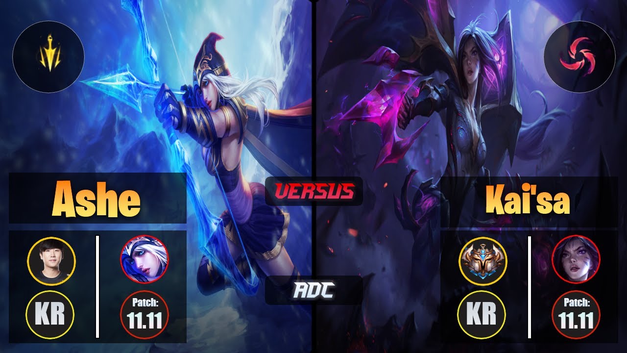 Ruler ASHE (ADC) [Lethal Tempo] VS KAI'SA - Challenger KR Patch 11.11