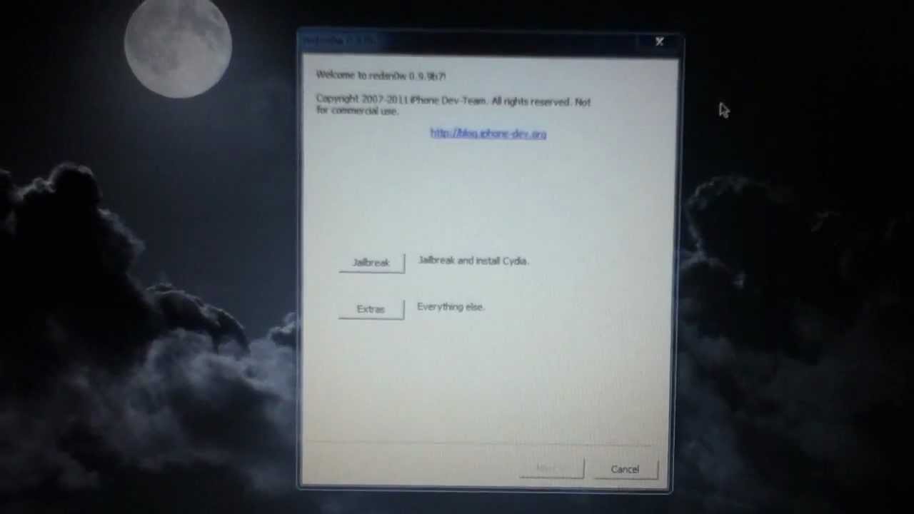How to fix redsn0w errors or form Freezing on windows