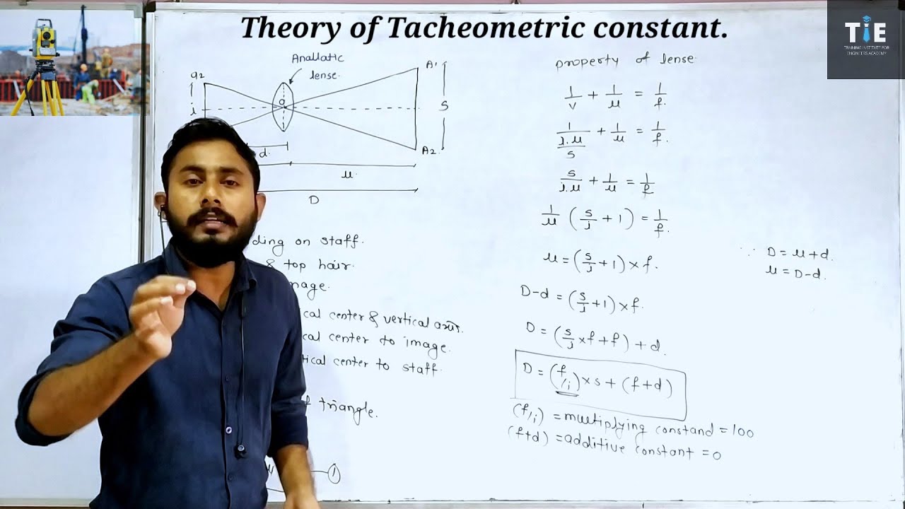 Tacheometric surveying | find tacheometric constant & numerical | TIE academy l Prof. Ganesh Mahalle