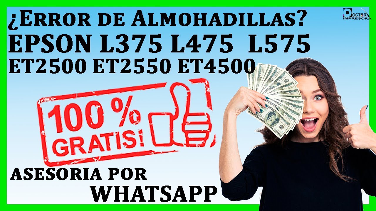 Reset Almohadillas EPSON L375 L475 L575 ET2500 ET2550 ET4500 funciona con Windows XP Vista 7 8 10 11
