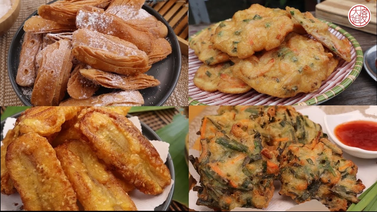4款大马煎炸小吃食谱，让人感到了幸福的味道！【蚝型糖霜酥饼/炸菜饼/炸香蕉/炸虾饼】