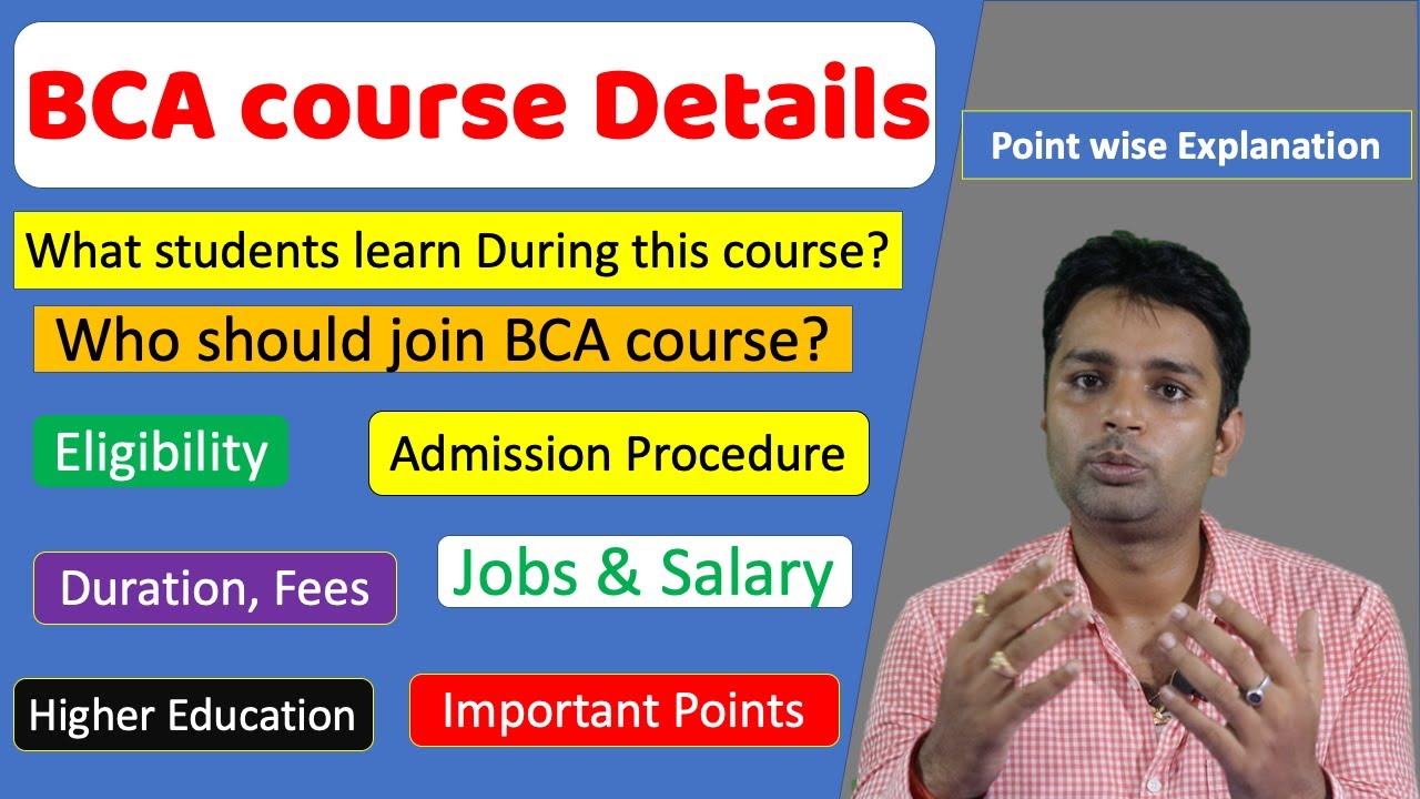 BCA course Details in Hindi | Bachelor of computer application course details | BCA full form- 2021
