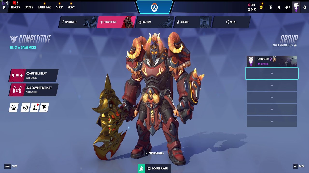 The Overwatch Tank Experience(live chat, bad player lol)
