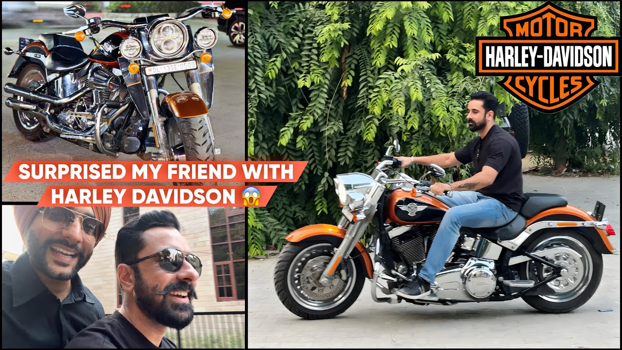 Surprising My Friend with His Dream Harley Davidson Fat Boy! 😱🔥( epic reaction)