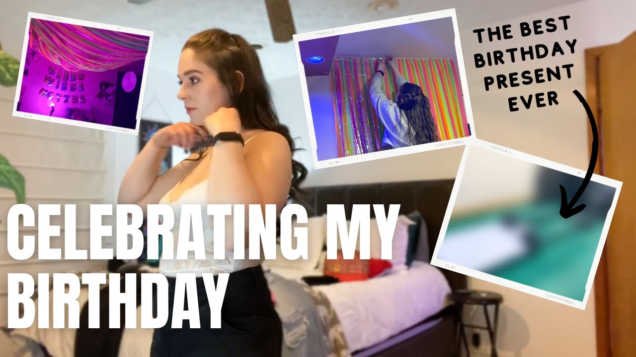 MY BIRTHDAY VLOG | Neon Black Light Party & The Best Birthday Gift Ever