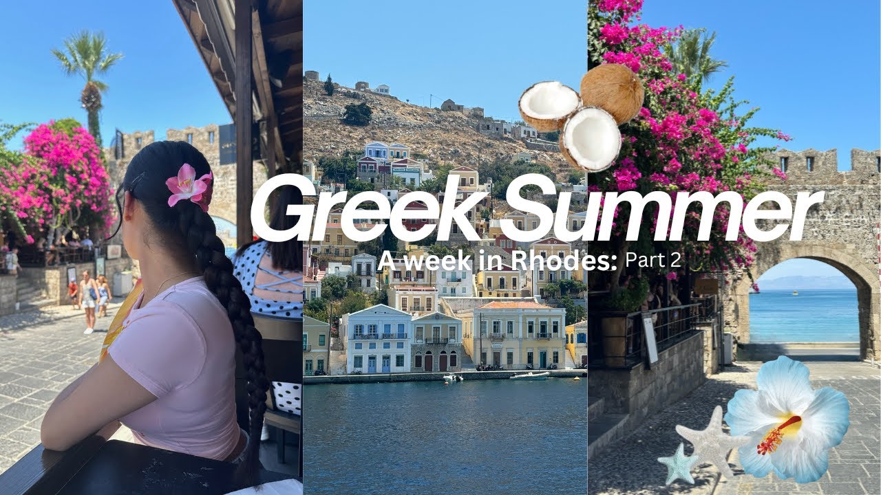 Girls trip to Rhodes, Greece pt.2🇬🇷🍋 | Symi island, good food & beach reads | Greek Summer 2024