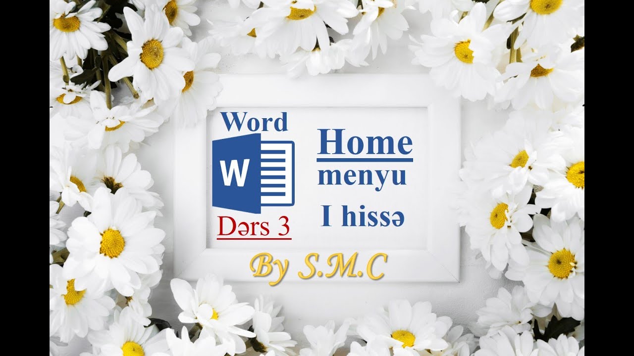 Word. Home menyu. I hissə