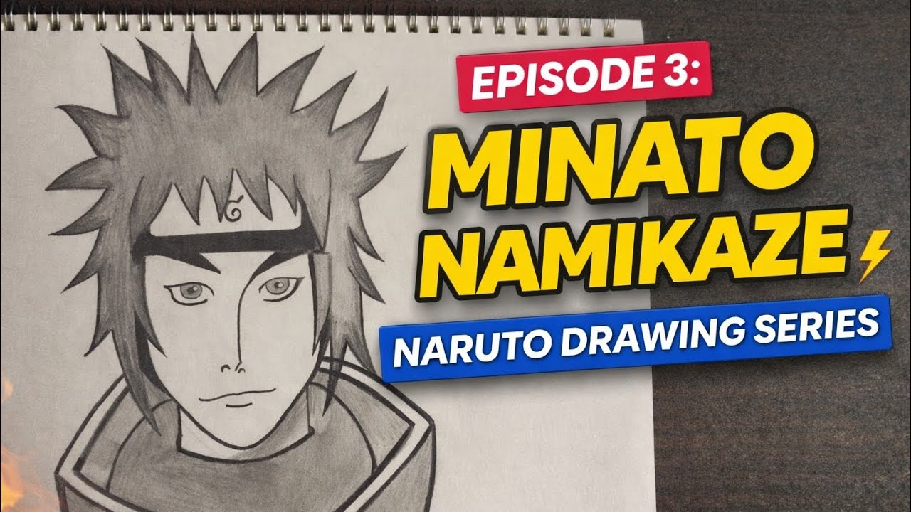 Minato Namikaze Drawing 🔥 | Naruto Drawing Series Ep 3 | Step by Step Anime Art