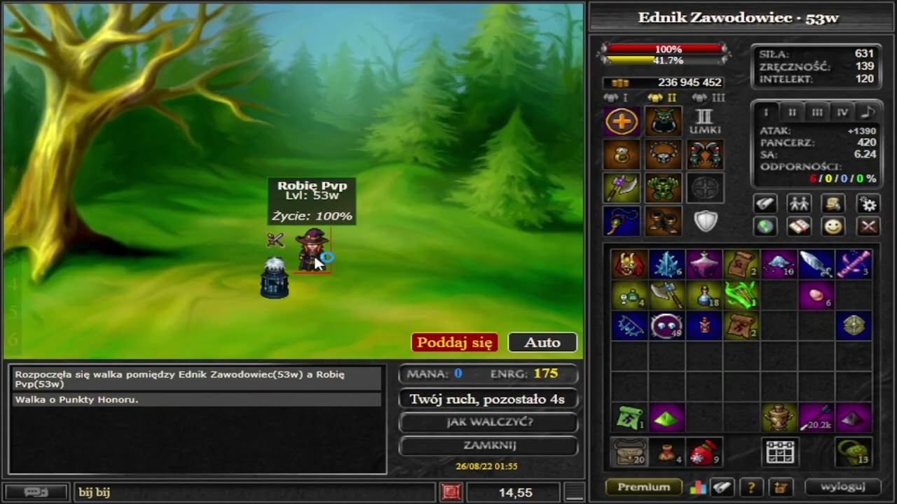 [MARGONEM] #2 z Mix pvp Wojownikiem 53lvl i 43 oraz Magiem 53 [Gefion]