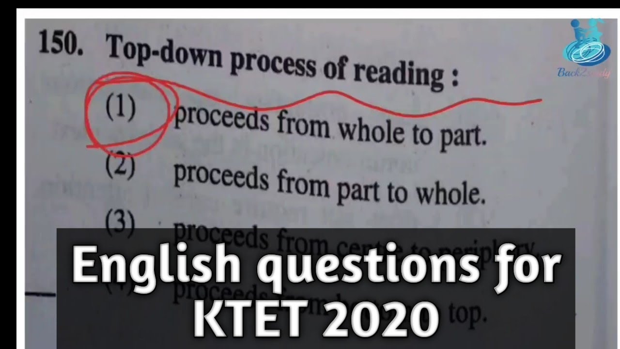 Important questions of English for Ktet 2020//English questions of tet//Back2study