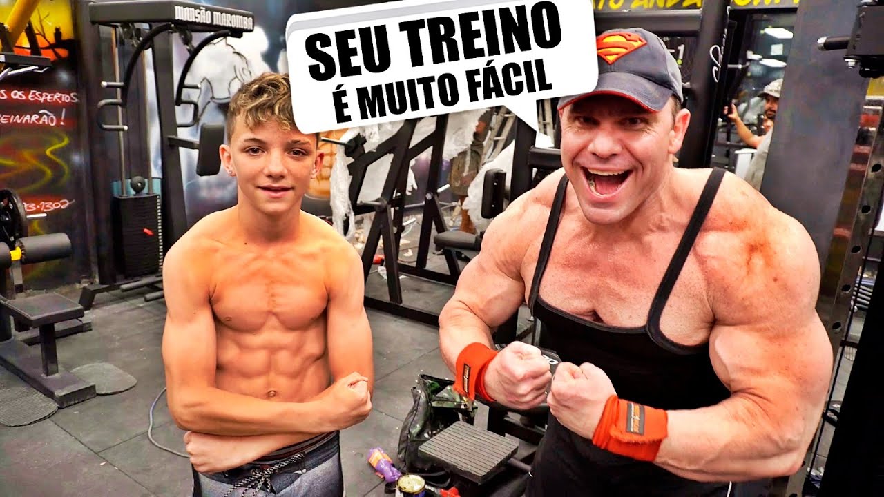 MENINO DE 14 ANOS MOSTROU O TREINO QUE FAZ EM CASA