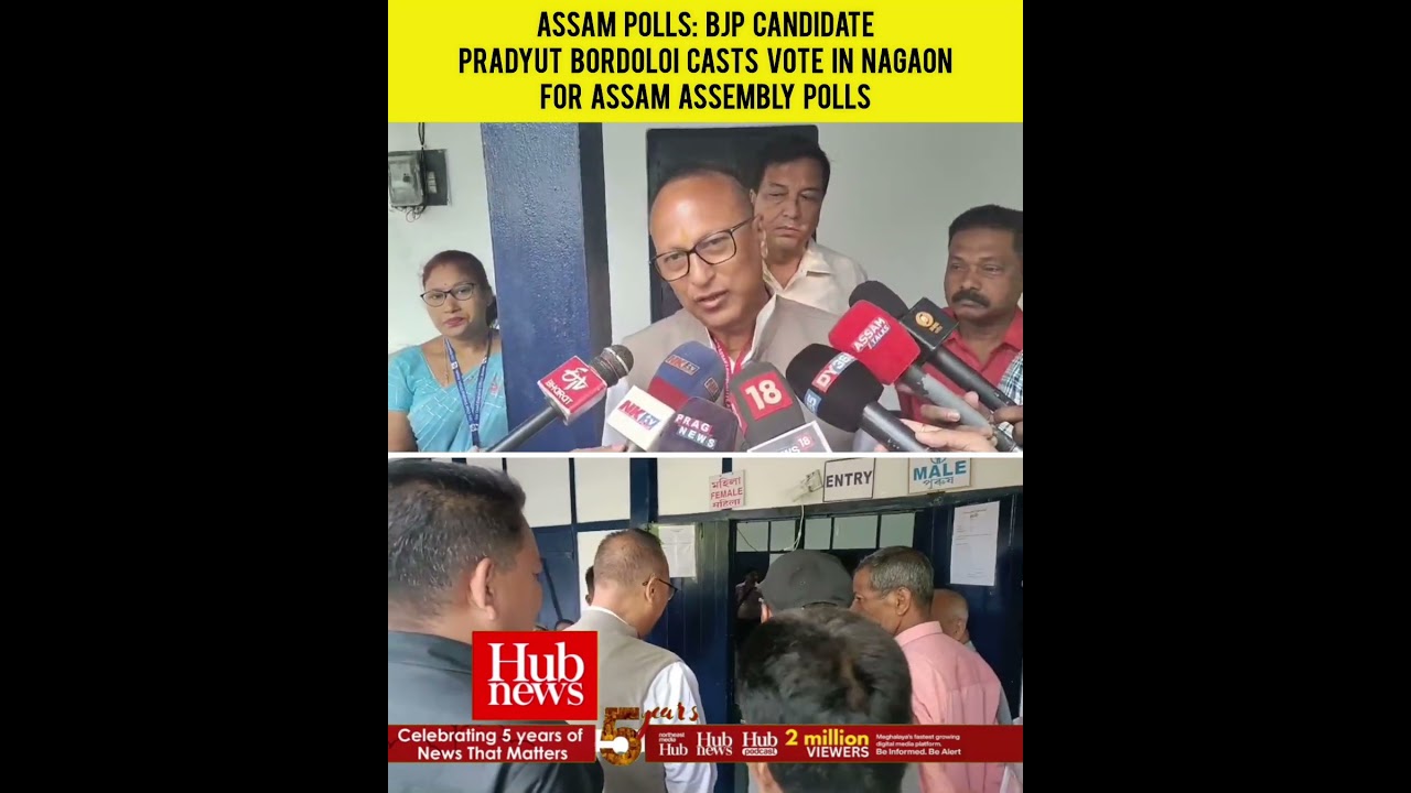 Assam Polls: BJP Candidate Pradyut Bordoloi Casts Vote in Nagaon for Assam Assembly Polls