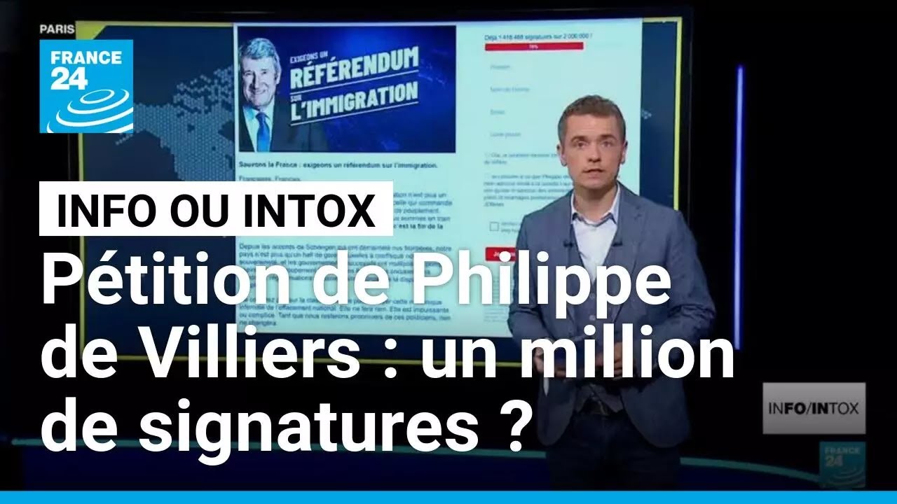 P&eacute;tition de Philippe de Villiers&nbsp;: plus d'un million de signatures, vraiment&nbsp;? &bull; FRANCE 24
