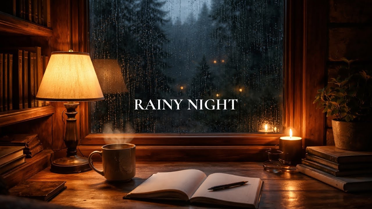 Cozy Rainy Night by the Window 🌧 Rain Sounds for Sleep, Study & Relax | 1 Hour