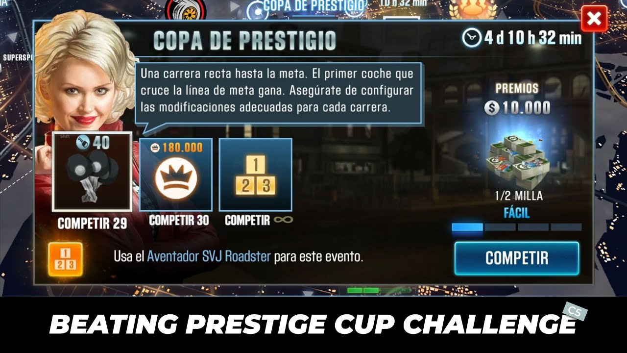 CSR2 | Beating Prestige Cup Challenge - Lamborghini Aventador SVJ Roadster (Tier 5)
