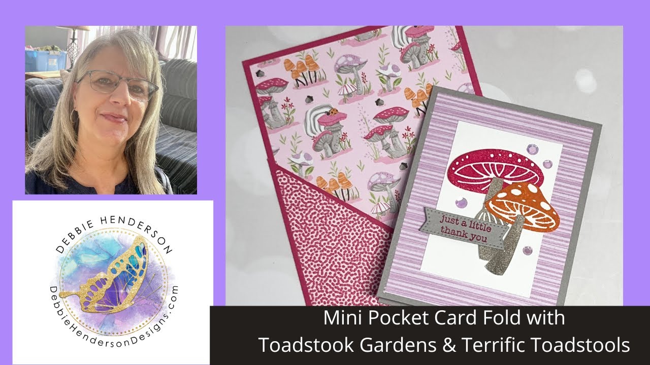 Stampin' Up! Terrific Toadstools Bundle Toadstool Gardens Designer Paper and a Mini Pocket Card Fold