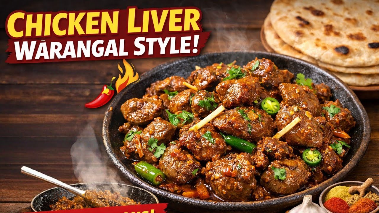 Warangal Style Spicey 🔥  Chicken Liver /(kaleji) /Easy Home made Recipe 😋