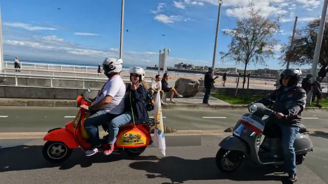 Vespa World Days 2025 - The ride out. Gijon, Spain