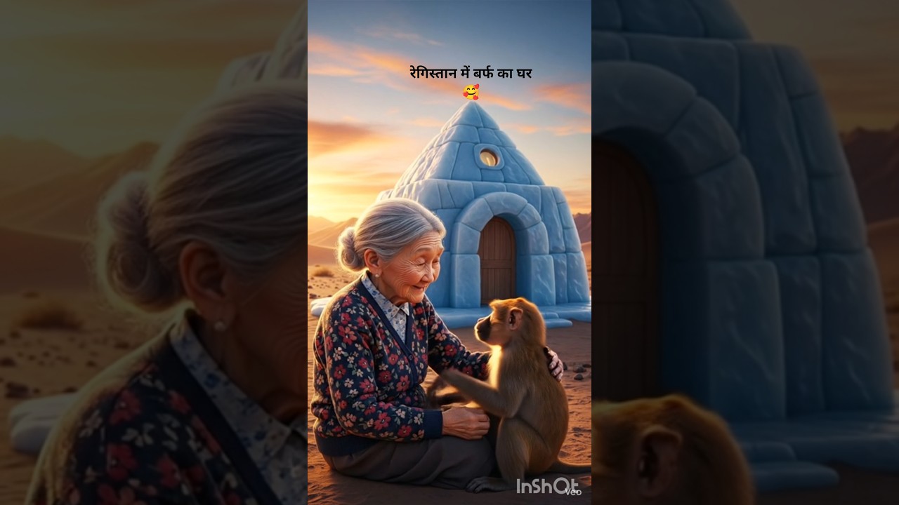 रेगिस्तान में बर्फ का घर 🥰 