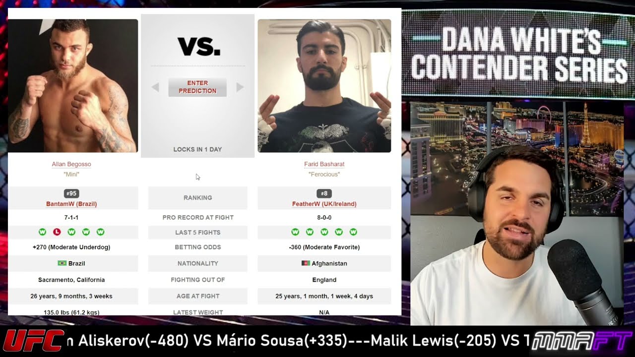 Dana Whites Contender Series Week 8 Breakdown Predictions & Betting