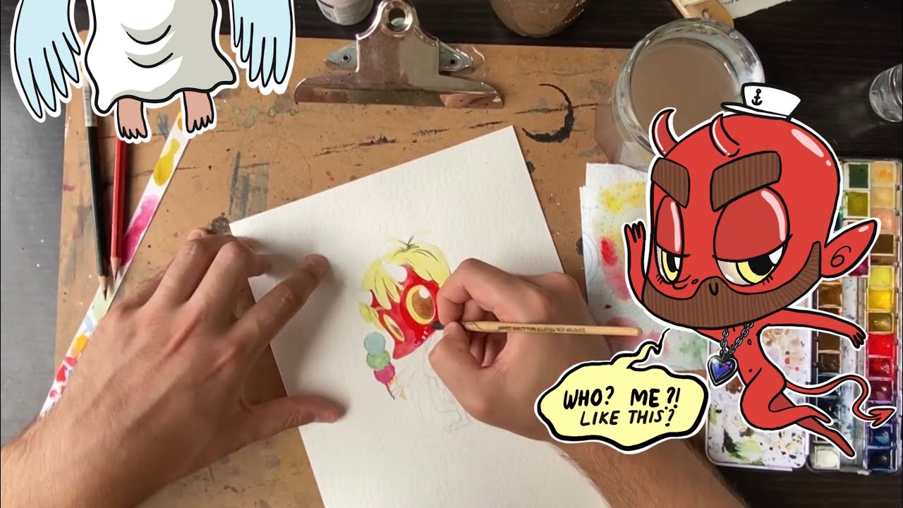 Paint with me a Cheeky Devil /Archive Video Circa 2020 😈