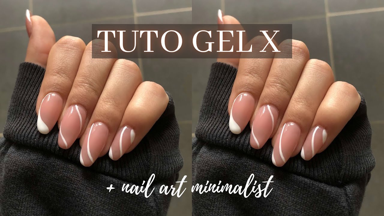 GEL X - Pose américaine + nail art minimaliste ✨