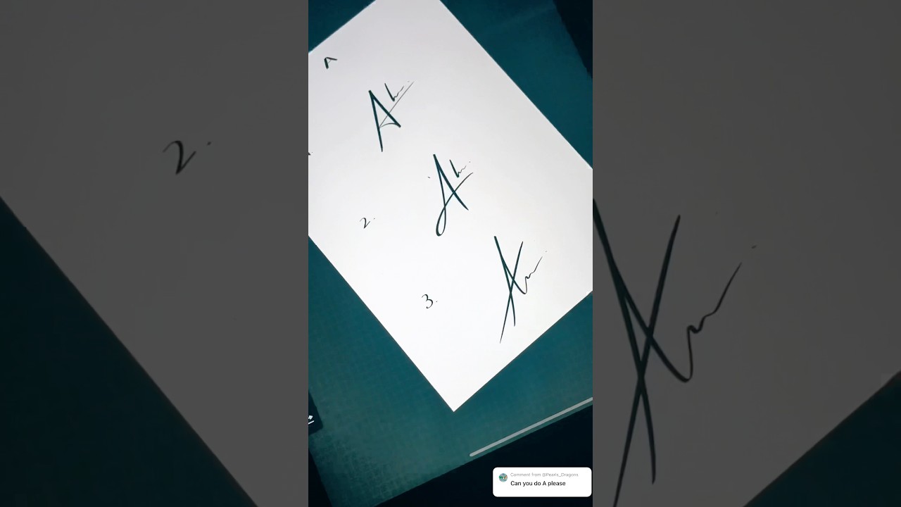 Letter &ldquo;A&rdquo; | Simple Signature Style Ideas #letra  #A #signature #howto #writing #art #journal