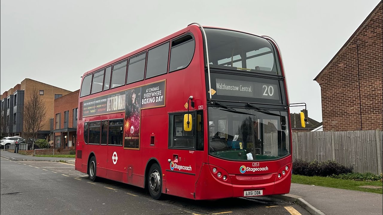 FULL ROUTE VISUAL|Stagecoach London Bus Route 20|Debden - Walthamstow Central|12153(LX61 DDA)