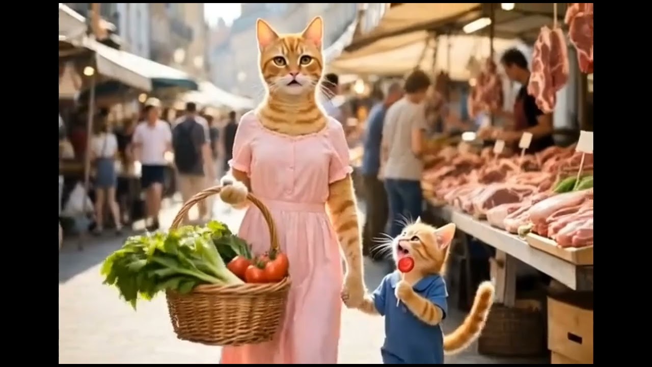 A Day in the Life of a Hardworking Cat Family 