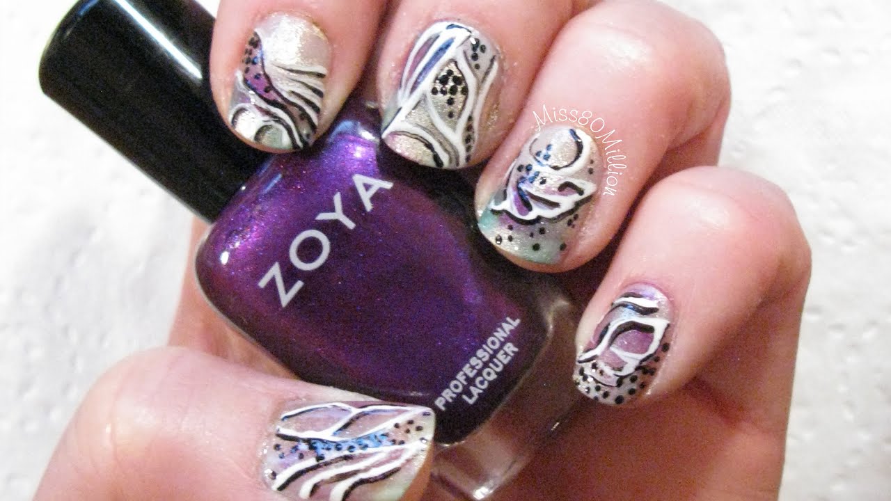 Organic Abstract Nail Art Tutorial
