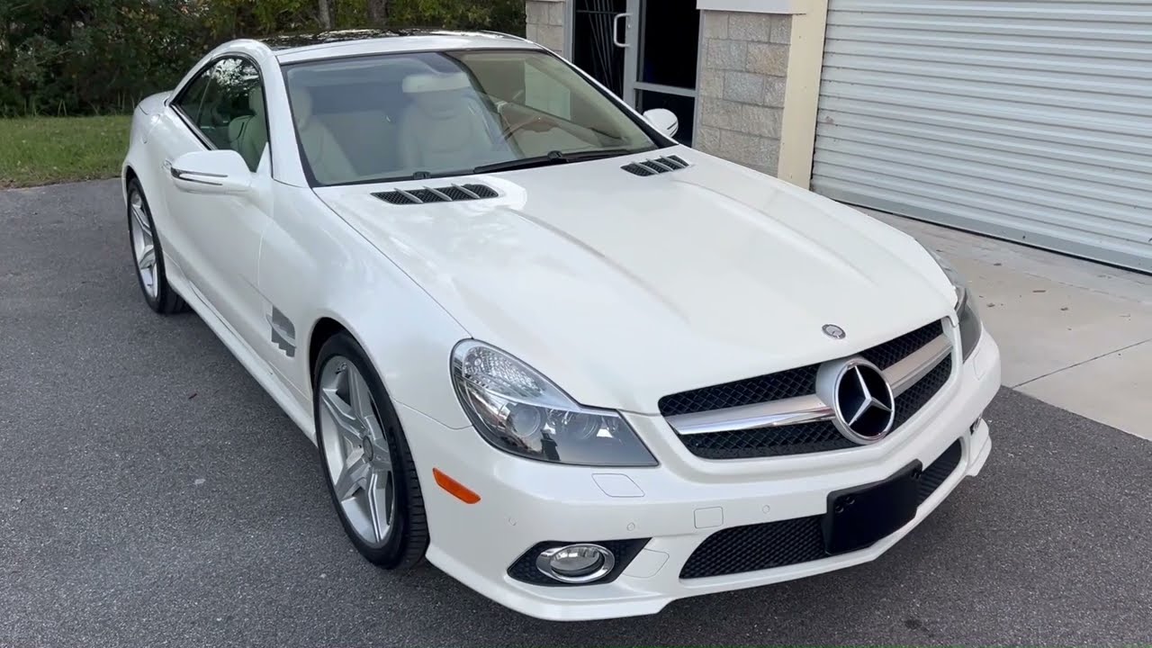 2011 Diamond White Mercedes Benz R230 SL550 V8 Walkaround 12182023