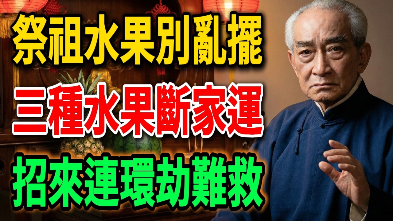 南懷瑾：這3種水果千萬別上供桌，小心斷了家運，招來連環劫！#南懷瑾 #佛學 #因果 #佛法智慧 #佛教文化 #祭祖禁忌 #修心修行 #家運改運