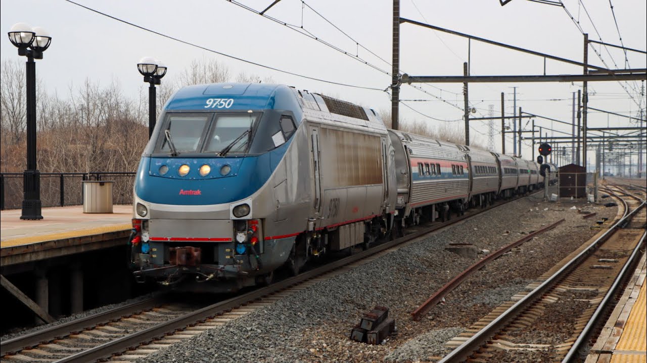 Amtrak Extra 866 HHPC {HHP8 Test Trains Cruises By Secaucus Junction with phase lll Car 2/10/24
