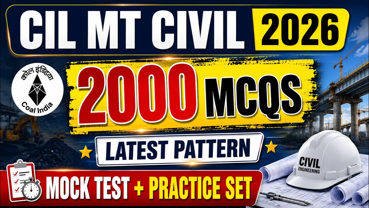 CIL Management Trainee Civil 2026 PDF eBook | 2000 MCQs + Mock Test + Practice Sets #GovernmentJobs