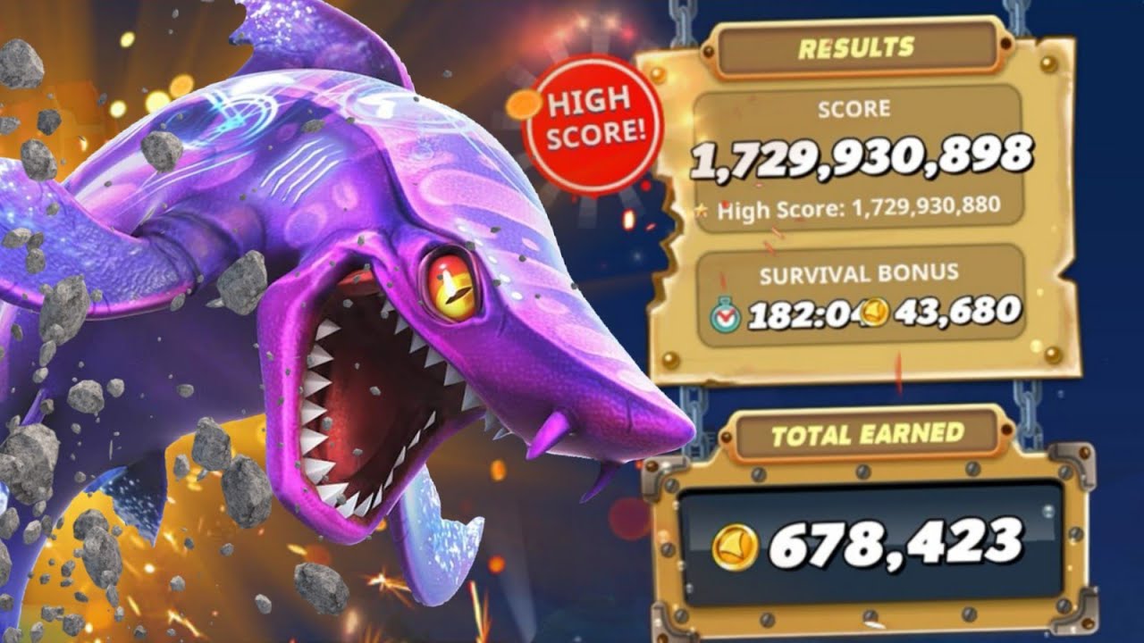 HUNGRY SHARK WORLD HIGHEST SCORE EVER