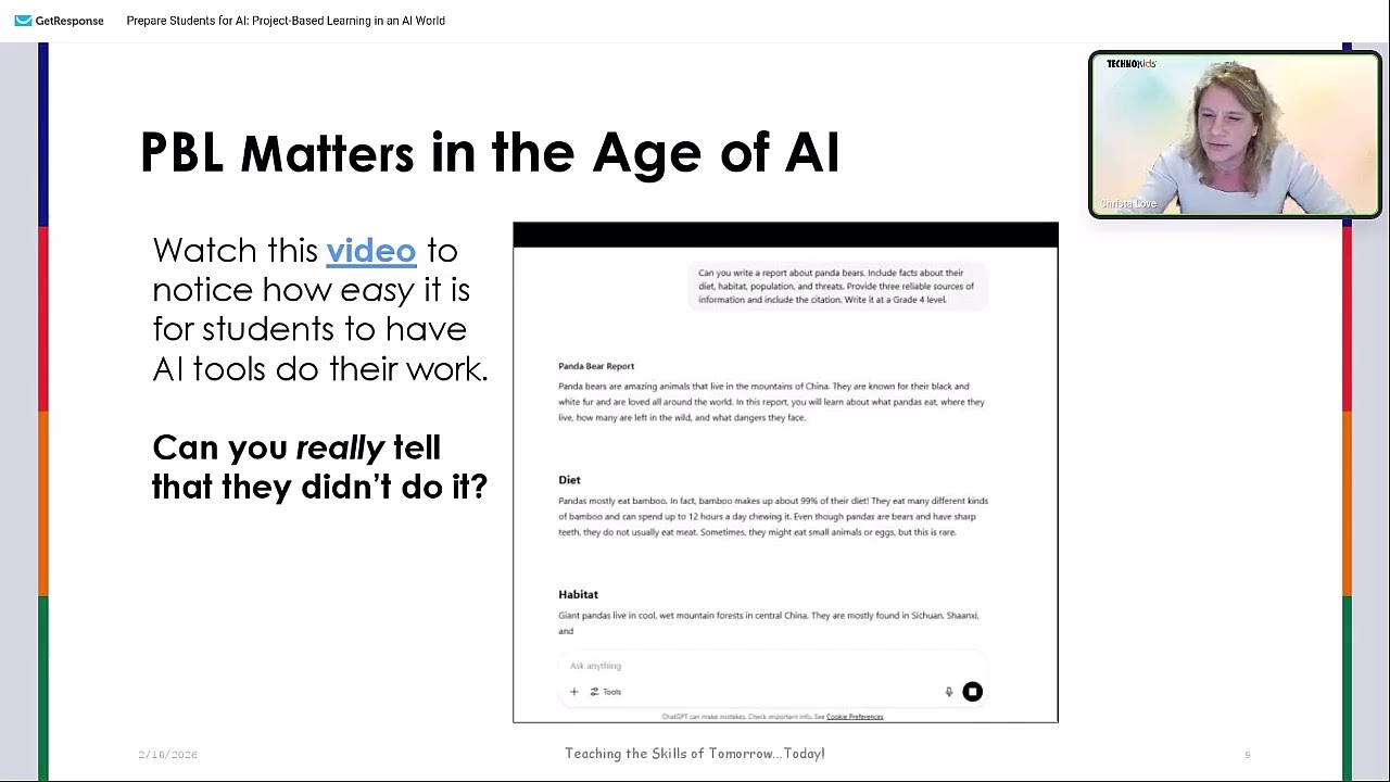 PBL Matters in the Age of AI | Demo of Gen AI Completing School Work